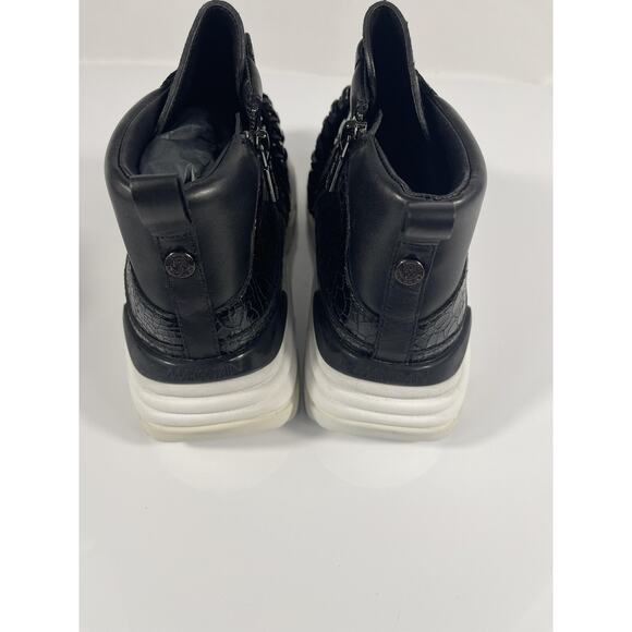 Marc Cain Shoes Women's Size 41 Black White Chunky Sole Sneaker Chain Detail New - Picture 5 of 10